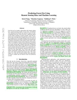 Predicting Forest Fire Using Remote Sensing Data And Machine Learning