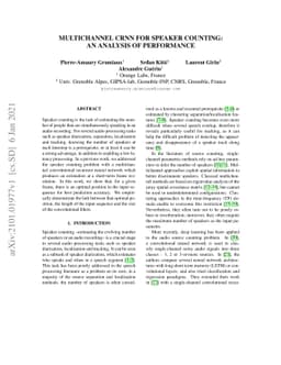 Multichannel CRNN for Speaker Counting: an Analysis of Performance