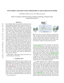 Multi-object Tracking with a Hierarchical Single-branch Network
