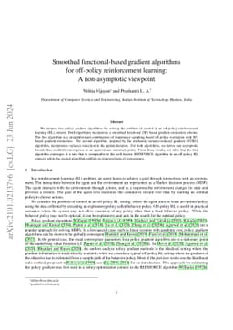 Smoothed functional-based gradient algorithms for off-policy
  reinforcement learning: A non-asymptotic viewpoint