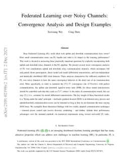 Federated Learning over Noisy Channels: Convergence Analysis and Design
  Examples