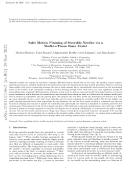 Safer Motion Planning of Steerable Needles via a Shaft-to-Tissue Force
  Model