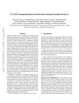 FLAME: Taming Backdoors in Federated Learning (Extended Version 1)
