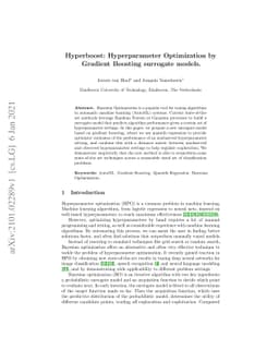 Hyperboost: Hyperparameter Optimization by Gradient Boosting surrogate
  models