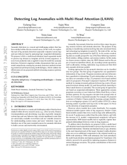 Detecting Log Anomalies with Multi-Head Attention (LAMA)