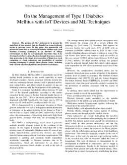 On the Management of Type 1 Diabetes Mellitus with IoT Devices and ML
  Techniques