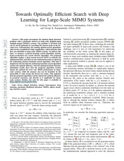 Towards Optimally Efficient Search with Deep Learning for Large-Scale
  MIMO Systems