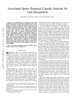 Associated Spatio-Temporal Capsule Network for Gait Recognition