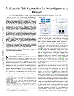 Multimodal Gait Recognition for Neurodegenerative Diseases