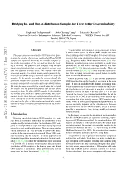 Bridging In- and Out-of-distribution Samples for Their Better
  Discriminability