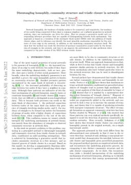 Disentangling homophily, community structure and triadic closure in
  networks