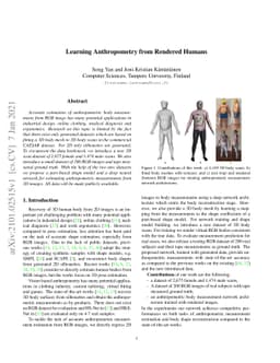 Learning Anthropometry from Rendered Humans