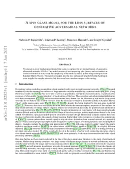 A spin-glass model for the loss surfaces of generative adversarial
  networks