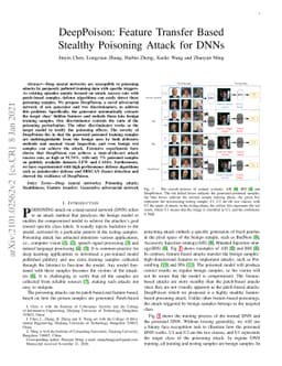 DeepPoison: Feature Transfer Based Stealthy Poisoning Attack