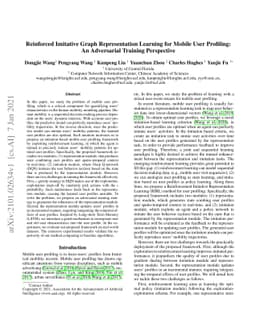 Reinforced Imitative Graph Representation Learning for Mobile User
  Profiling: An Adversarial Training Perspective