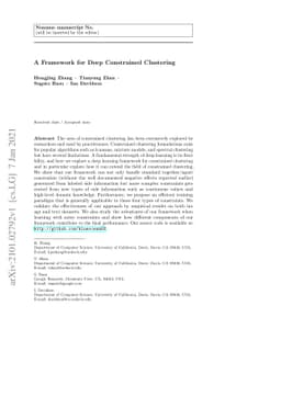 A Framework for Deep Constrained Clustering