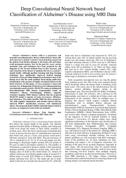 Deep Convolutional Neural Network based Classification of Alzheimer's
  Disease using MRI data