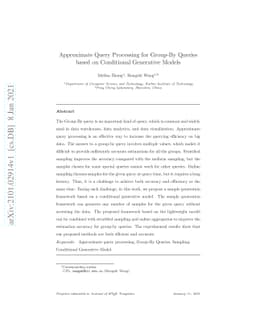 Approximate Query Processing for Group-By Queries based on Conditional
  Generative Models