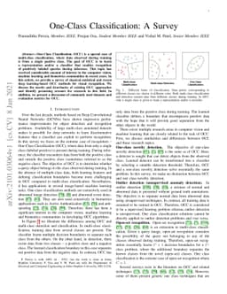 One-Class Classification: A Survey