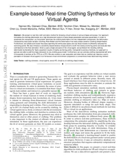 Example-based Real-time Clothing Synthesis for Virtual Agents