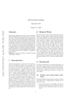 Adversarial trading