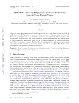 BDNNSurv: Bayesian deep neural networks for survival analysis using
  pseudo values