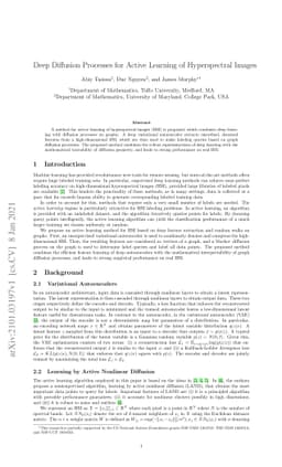 Deep Diffusion Processes for Active Learning of Hyperspectral Images