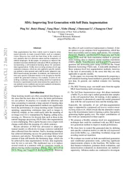 SDA: Improving Text Generation with Self Data Augmentation