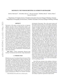 Bayesian U-Net for Segmenting Glaciers in SAR Imagery