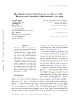 Identifying Decision Points for Safe and Interpretable Reinforcement
  Learning in Hypotension Treatment