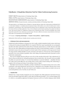FakeBuster: A DeepFakes Detection Tool for Video Conferencing Scenarios