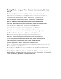 Training Affective Computer Vision Models by Crowdsourcing Soft-Target
  Labels