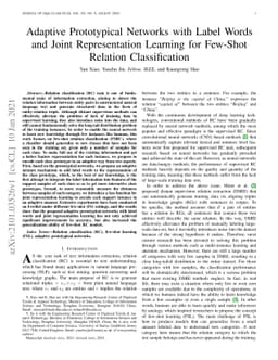 Adaptive Prototypical Networks with Label Words and Joint Representation
  Learning for Few-Shot Relation Classification