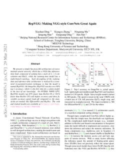 RepVGG: Making VGG-style ConvNets Great Again