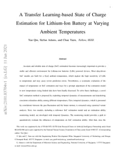 A Transfer Learning-based State of Charge Estimation for Lithium-Ion
  Battery at Varying Ambient Temperatures