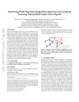 Improving Multi-hop Knowledge Base Question Answering by Learning
  Intermediate Supervision Signals