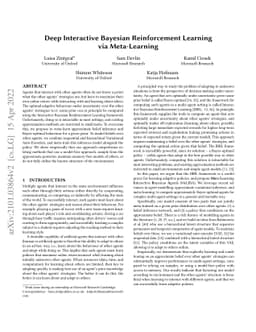 Deep Interactive Bayesian Reinforcement Learning via Meta-Learning