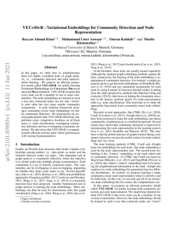 Variational Embeddings for Community Detection and Node Representation