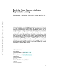 Predicting Patient Outcomes with Graph Representation Learning