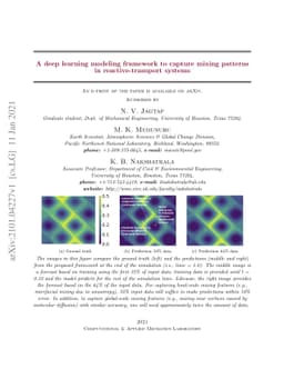 A deep learning modeling framework to capture mixing patterns in
  reactive-transport systems