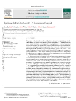 Explaining the Black-box Smoothly- A Counterfactual Approach