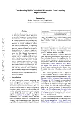 Transforming Multi-Conditioned Generation from Meaning Representation
