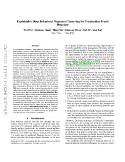 Explainable Deep Behavioral Sequence Clustering for Transaction Fraud
  Detection