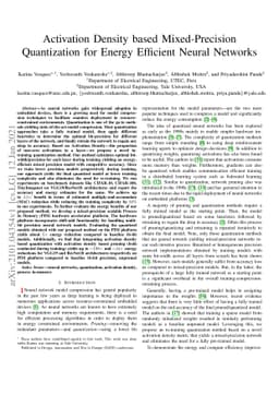 Activation Density based Mixed-Precision Quantization for Energy
  Efficient Neural Networks