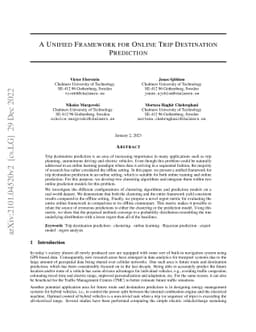 A Unified Framework for Online Trip Destination Prediction
