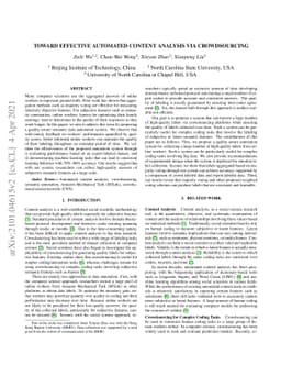 Toward Effective Automated Content Analysis via Crowdsourcing