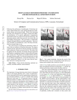 Deep Gaussian Denoiser Epistemic Uncertainty and Decoupled
  Dual-Attention Fusion