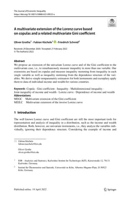 A multivariate extension of the Lorenz curve based on copulas and a
  related multivariate Gini coefficient