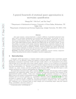 A general framework of rotational sparse approximation in uncertainty
  quantification