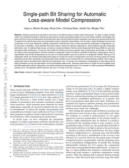 Single-path Bit Sharing for Automatic Loss-aware Model Compression